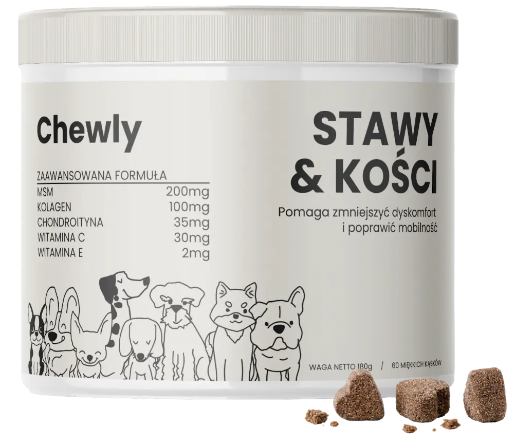 Suplement na stawy dla psów Chewly - słoik